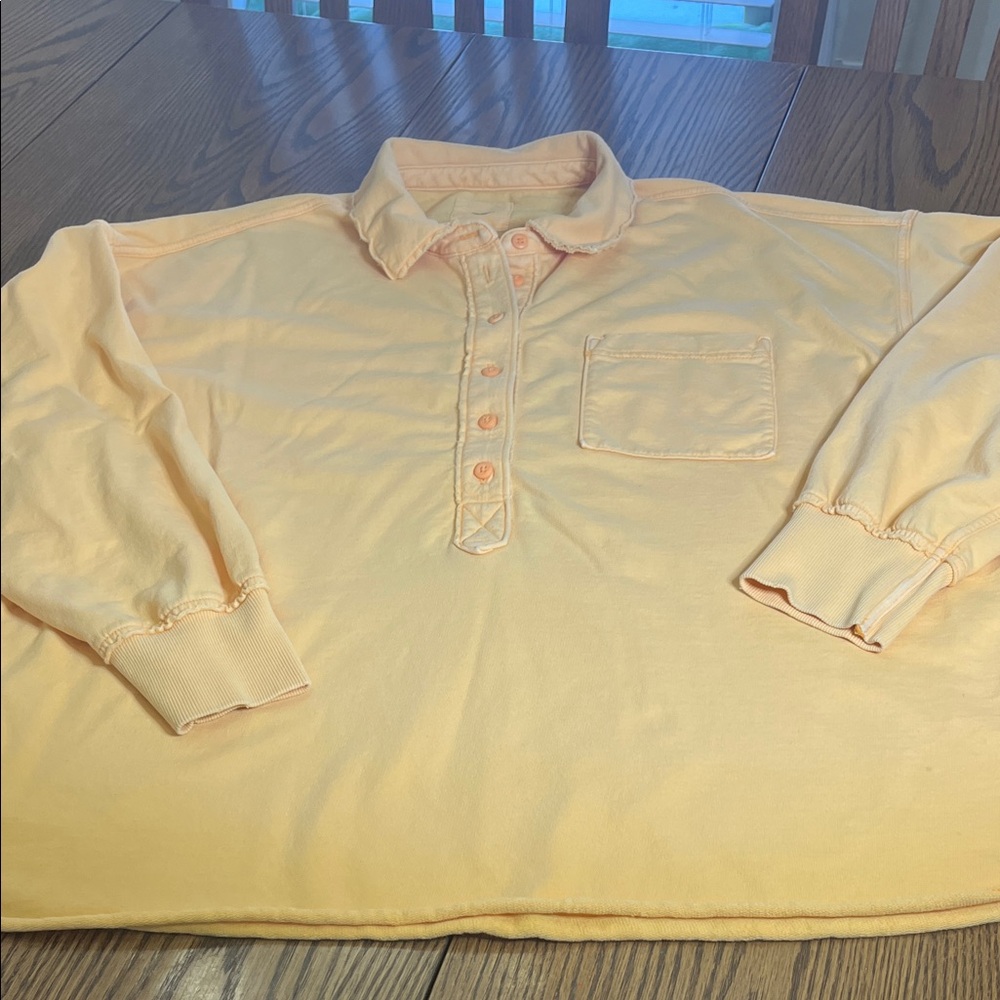 Aerie  Light Yellow Button Down Shirt